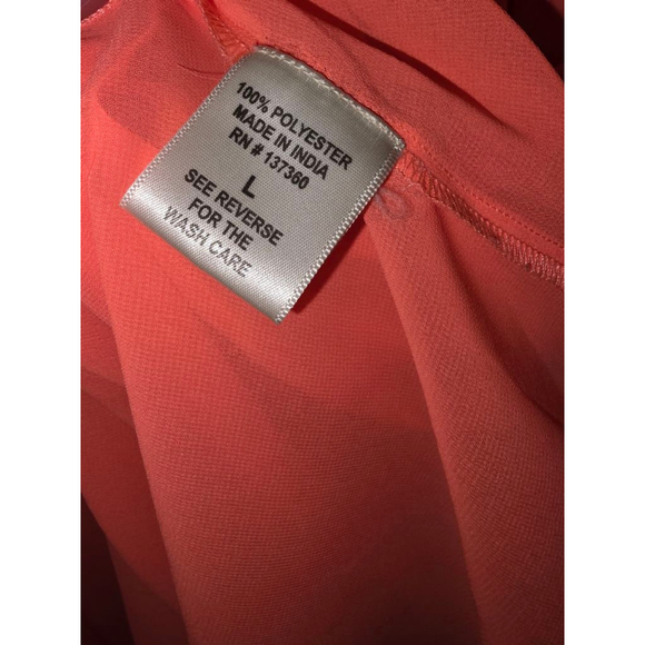 Women's Live 4 Truth Coral Blouse L with Gold Accents - Picture 3 of 5
